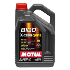Motul 8100 X-cess Gen2 5w-40 100 Synthetic Oil 109776 5 Liter 1.3 Gallon Motul 8100 X-cess Gen2 5w-40 100 Synthetic Oil 109776 5 Liter 1.3 Gallon