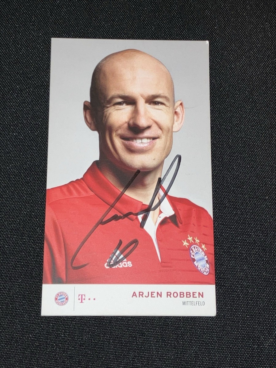 Arjen Robben 2015-16 Hand Signed FC Bayern München Autograph Card