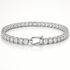 7 Ct Treated Natural Diamond Tennis Bracelet 14K White Gold Jewelry