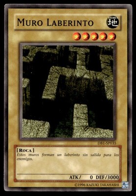 Yu-Gi-Oh TCG Muro Laberinto #DB1-SP035 (Spanish Version) Labyrinth Wall NM