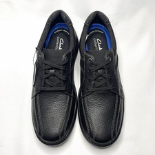 Clarks Men's Bradley Walk Black Tumbled Leather Size 9.5 26153332