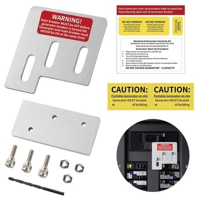 Generator Interlock Kit Compatible w/Square D QO & Homeline 150 or 200A Break...