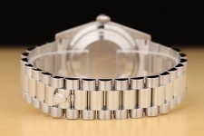 ROLEX MENS DAY-DATE 118239 SILVER ROMAN DIAL 18K WHITE GOLD PRESIDENT 36MM WATCH 7