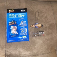 E.Honda Street Fighter Ⅱ 2 Yawaraka Clear Keychain Daiso Capcom Japanese Game
