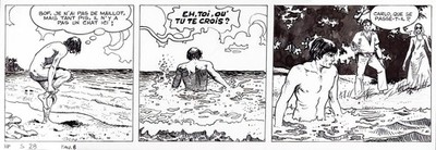 MILO MANARA - Original HP and Giuseppe Bergman table p.8 s.28