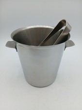 Ancien seau à glace ANCIEN HALL conçu Robert Welch avec égouttoir et pinces à glace