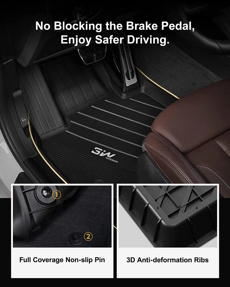 Juego completo de alfombrillas 3W para BMW X3 nuevas 2018-2024 protección 2 filas forros de coche Foto 4 de 4