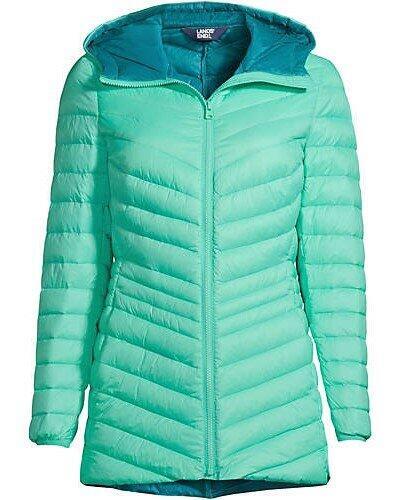 LANDS' END PS Wanderweight Ultralight Packable Long Down Jacket