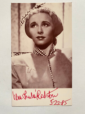 Vera Ralston   -  Film   -  original Autogramm  - Größe 14 x 9 cm