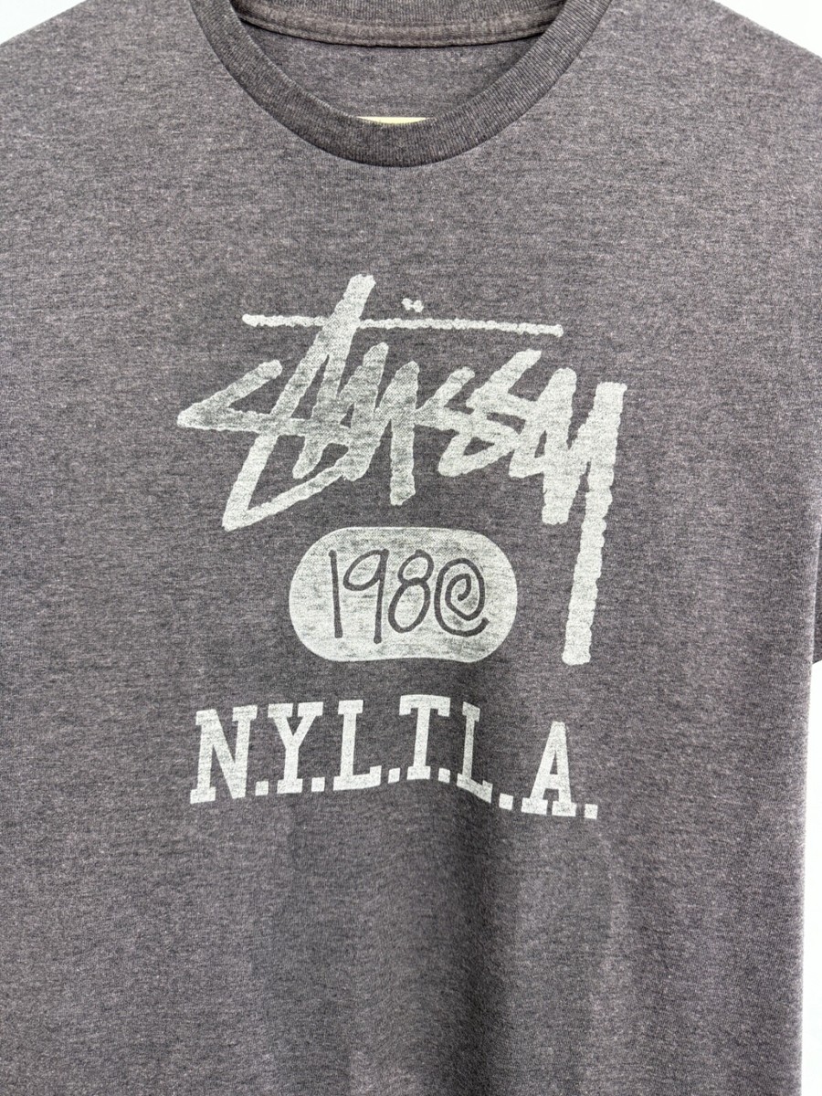 🇺🇸 Vintage Y2K Stussy 1980 NYLTLA T-Shirt Rare Hype Retro size S