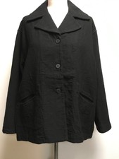 New Transit Par Such Black Swing Jacket Oversized Wool Blend Crinkle Bonded 2