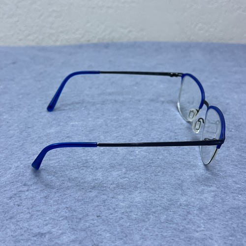 MODO Glasses 4077 Eyeglasses Frames Only 47-20-140 Titanium Blue Half Rim Japan - Picture 5 of 12