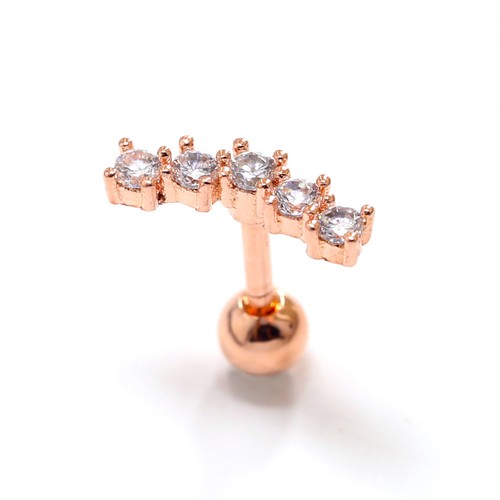 Gem Crystal Ear Cartilage Helix Ring Bar Stud Ear Cuff Climber Piercing Earring - Picture 79 of 268