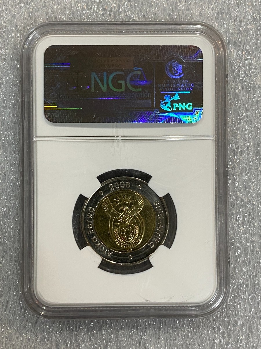 2008 South Africa 5 rand NELSON MANDELA 90th Birthday Coin