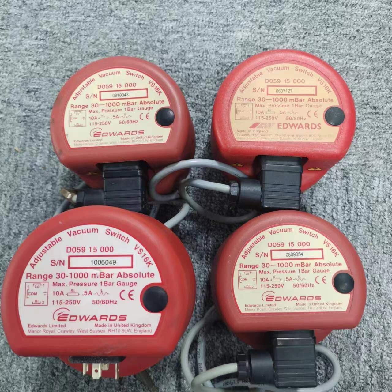 EDWARDS D05915000 Adjustable Vacuum Switch