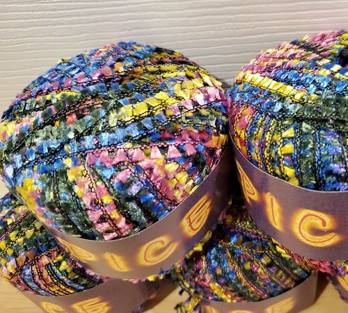 Spice Yarn Made In Italy - 5 Balls of Color 04 BLUE PINK YELLOW - 50g ea. - Picture 2 of 6