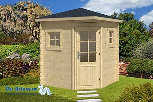 28 Mm Gartenhaus Petit Ca 200 X 200 Cm Blockhutte Geratehaus Holz Schuppen Ebay