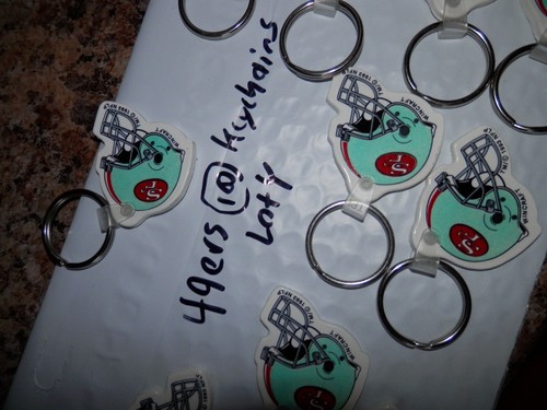 San Francisco 49ers Keychain lot (10) NEW VTG 1993 90's rubber key rings Lot Y - Picture 6 of 7