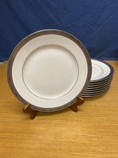 8 Raynaud Limoges Ambassador Platine Platinum 9 5/8” Dinner/Luncheon Plates