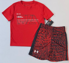 Boy's Youth Under Armour 2 Piece Short and Shirt Set Size 4 NEW