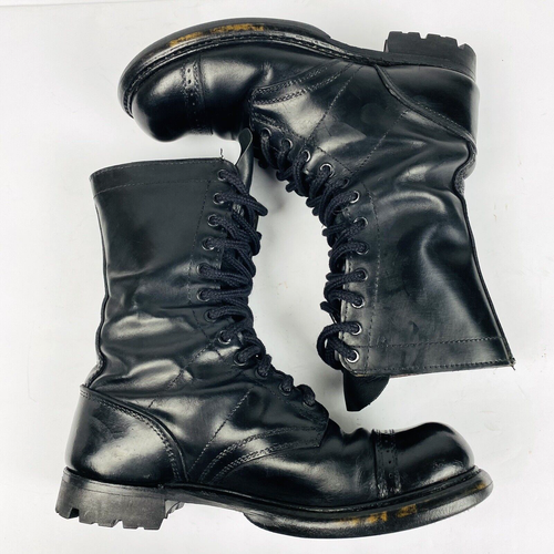 Botas de Salto de Combate Militar Marca HH 975 Para Hombre Talla 7.5 D Cuero Puntera Hechas en EE. UU. - Imagen 5 de 21