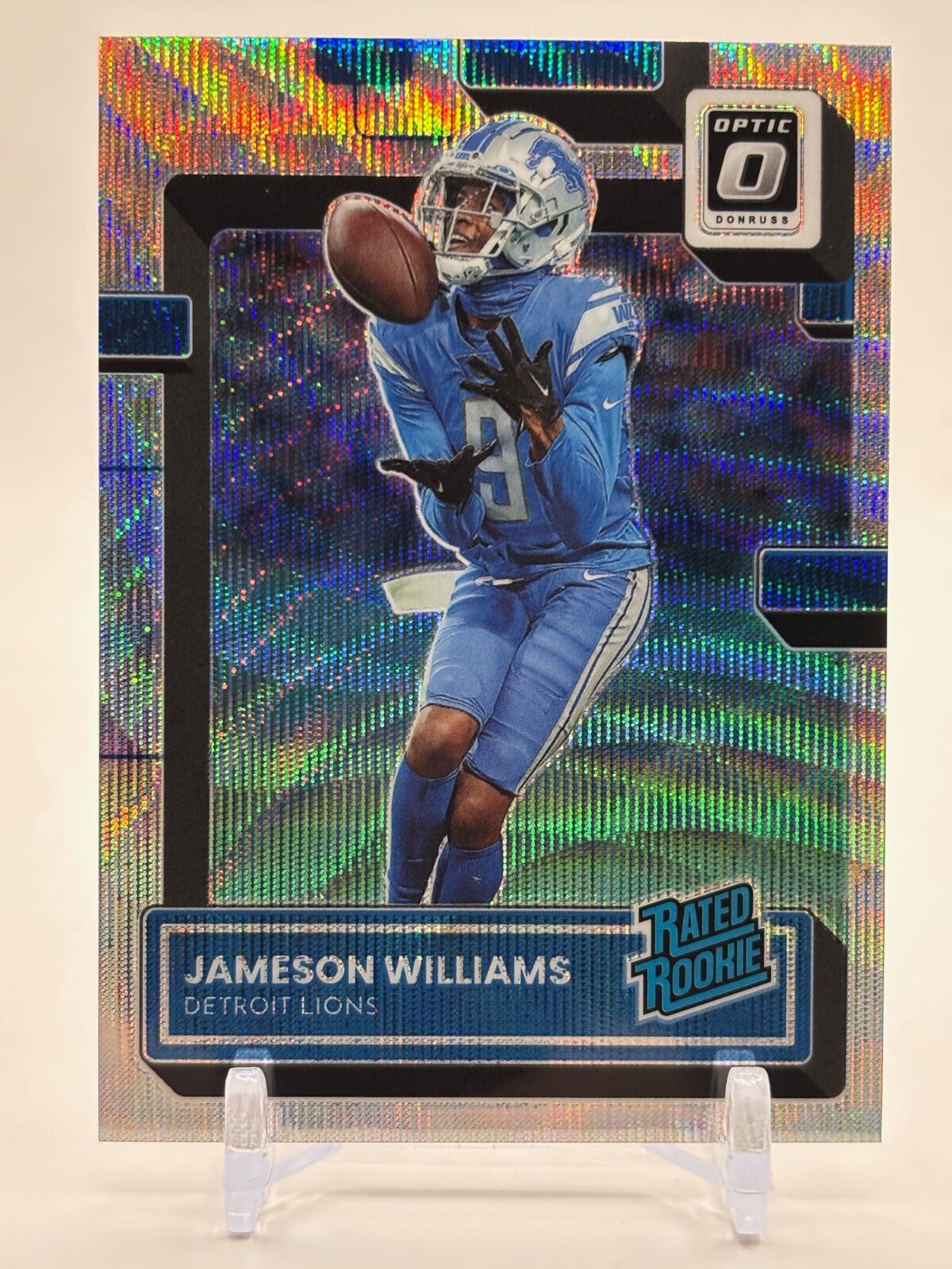 2022 Panini Donruss Optic Rated Wave Prizm /300 Jameson Williams #208 Rookie RC