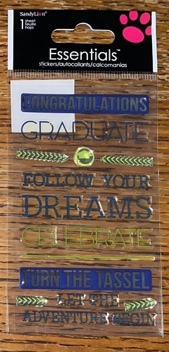 Essentials Congratulations Graduation Follow Dreams Celebrate Adventure Stickers - Picture 5 of 6