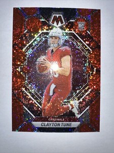 2023 Panini Mosaic Clayton Tune RC Red Sparkle #302 Rookie Arizona Cardinals