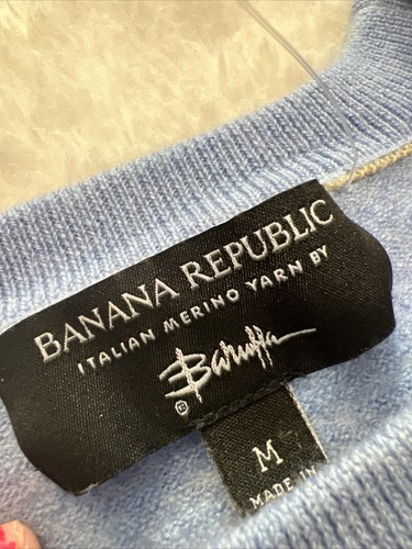 Banana Republic Blue Marino Wool Lightweight Sweater Sz S Crop Long Sleeve - Picture 3 of 8