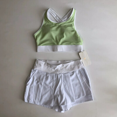 Fabletics Ella Womens Sports Bra Sz M & Woven Run Skort Sz S(M)