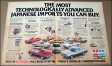 1979 Mitsubishi Dodge & Plymouth 2-Page Print Ad Car Advertisement Vintage Japan