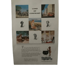 Vintage 1955 South Africa Land of Contrast Ad Advertisement