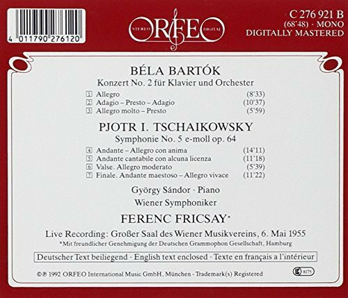 Klavierkonzert No. 2 Symphoni -Bartók Tchaikovsky CD - Picture 2 of 3