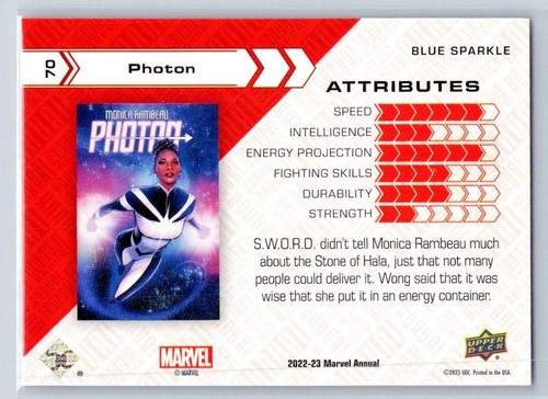 Tarjetas anuales Blue Sparkle 2022-23 Upper Deck Marvel (elige la tuya) - Imagen 34 de 42