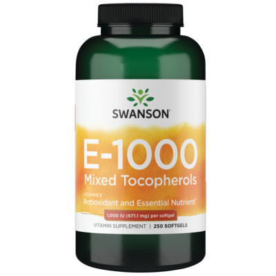 Swanson Vitamin E Mixed Tocopherols 1,000 Iu 250 Softgels