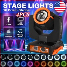 1-4pc 7R 230W Beam Sharpy Stage Light Moving Head Light 16 Prism DMX512 Gobos