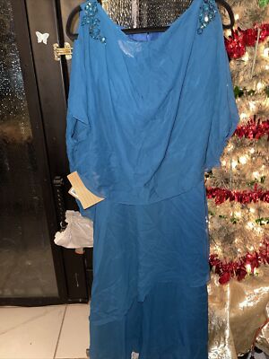 Light in the Box, Blue Size 8 Below Calf Layered Sequencing Dress NWT | eBay