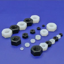 M2 M2.5 M3 M4 M5 M6 M8 NYLON HEX HEXAGON FULL NUTS PLASTIC NUT GB6170-2000