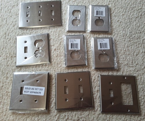 Lot of 13 Vintage Galvanized Steel Wall Switch Plates Outlet Covers Variety