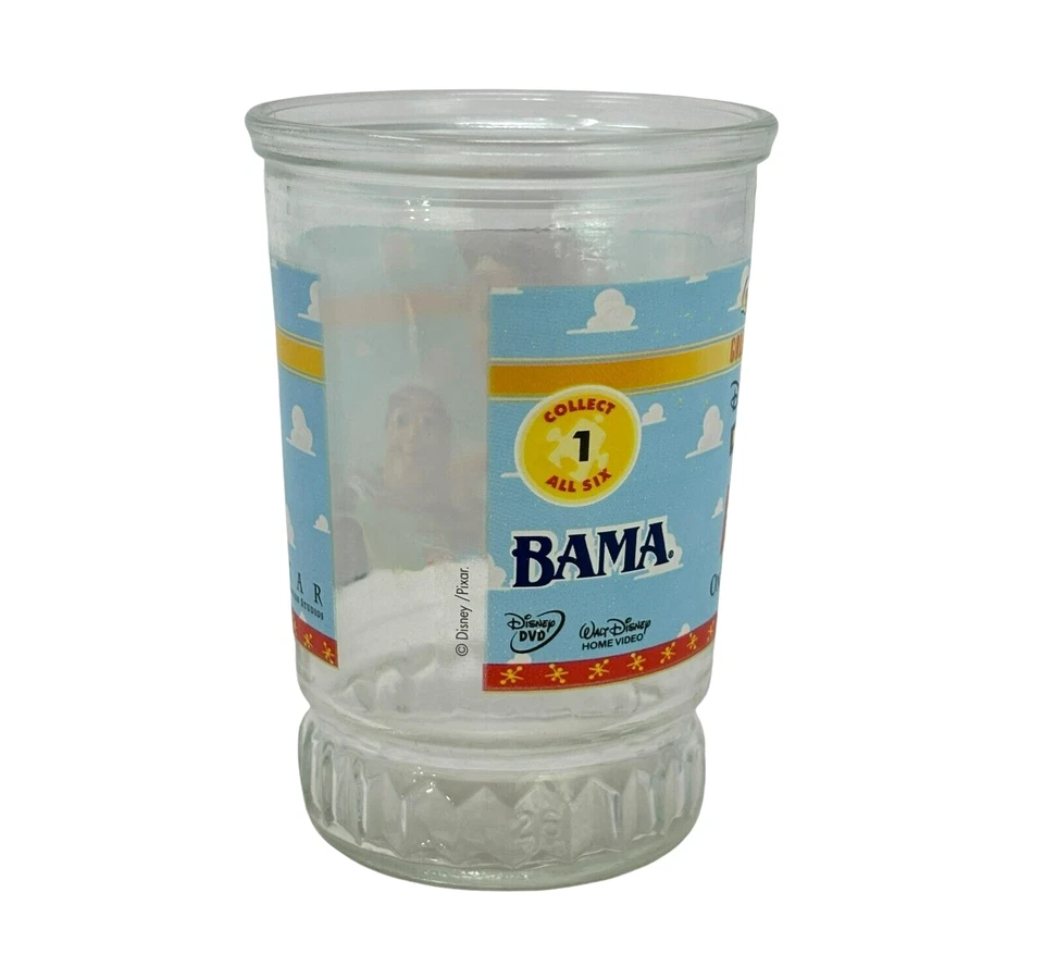 DISNEY BAMA Toy Story Jelly Glass Woody Buzz Lightyear #1 Gold Collection Foto 3 de 4