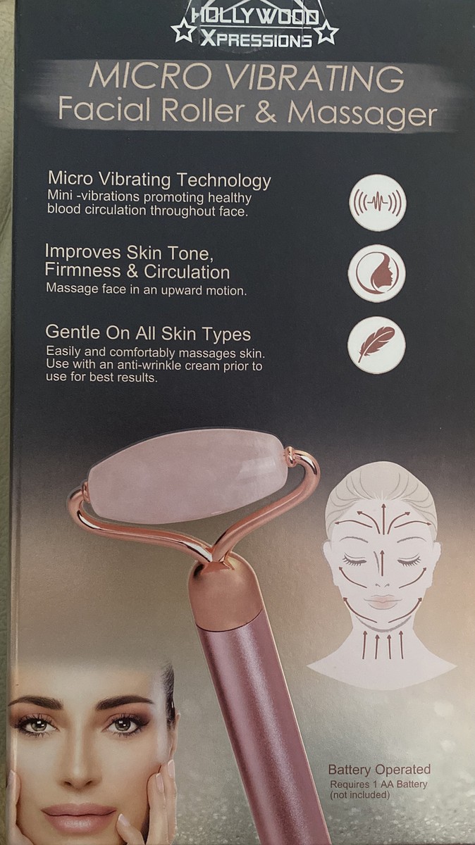 NIB Hollywood Xpressions Vibrating Facial Roller Massager New