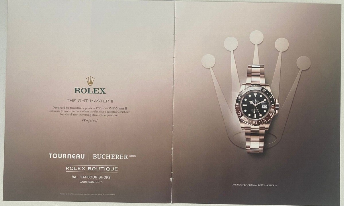 Rolex Oyster Perpetual GMT-Master II 2021 Print Ad | eBay