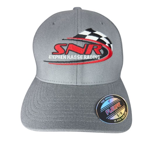 Yupoong Stephen Nasse Racing Flexfit Hat S/M Gray Embroidered Acrylic Wool - Picture 2 of 14