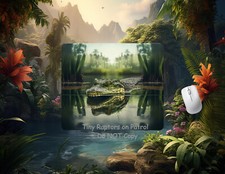 Alligator themed neoprene PC/laptop Mouse Pad, CHOICE, FREE shipping, gifts