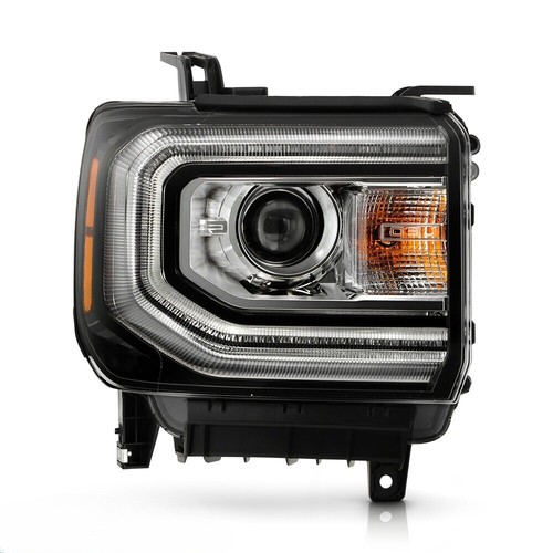 HID/Xenon Projector Headlight 2016-2018 GMC Sierra 1500 w/ LED DRL Passenger - Picture 3 of 7