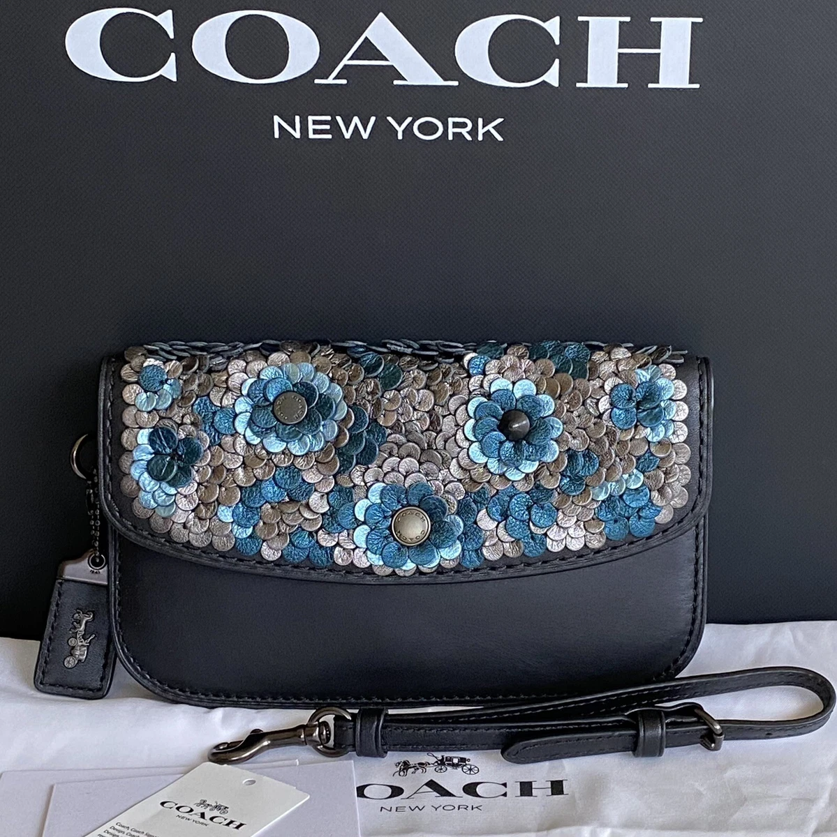 Coach sequin wristlet sale
