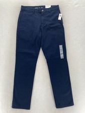 Old Navy Chino Pants Mens 30x32 Slim Fit Straight Leg Blue Built in Flex Casual