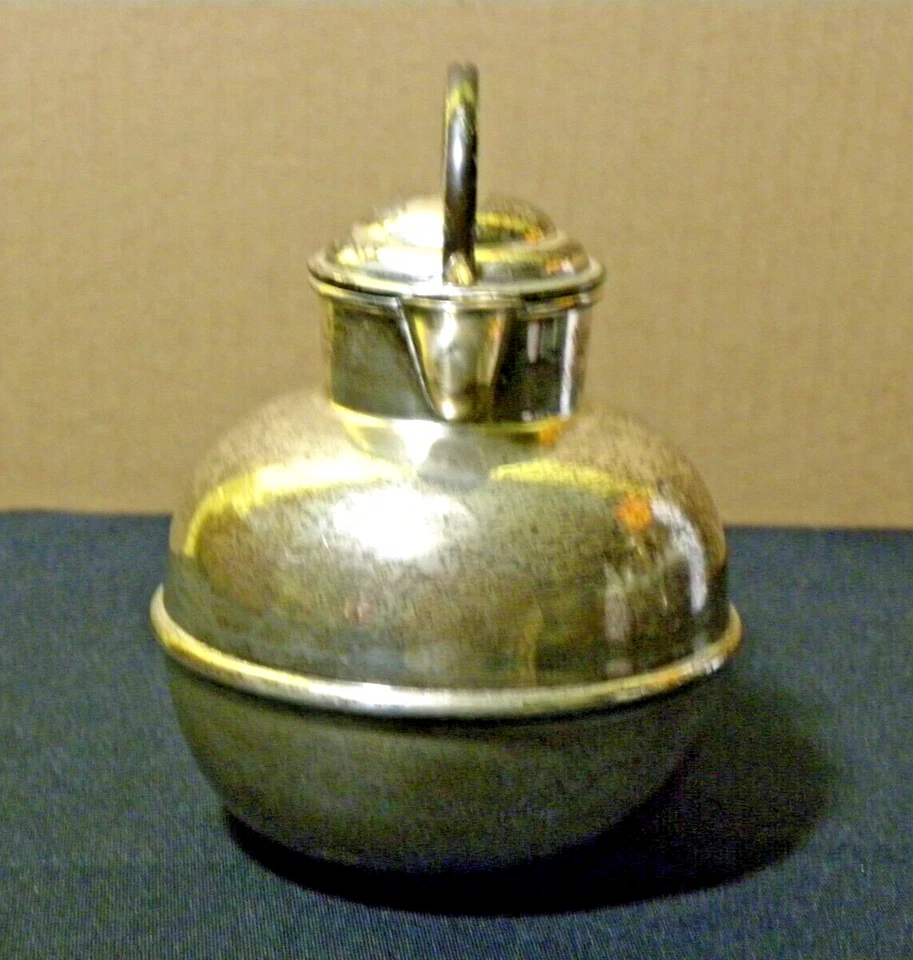 Rara tetera Fisher de plata esterlina 1926 - mango de mimbre, sello de corona, 925 Foto 2 de 4