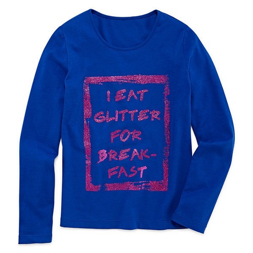 Total Girl Long Sleeve Graphic T shirt Girls Size L, XL, XXL I Eat Glitter New - Picture 1 of 1