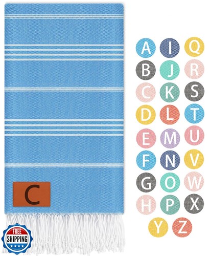 Antfuny Monogram Turkish Towel Beach Blanket Mat Pool Jetski Necessities Floa
